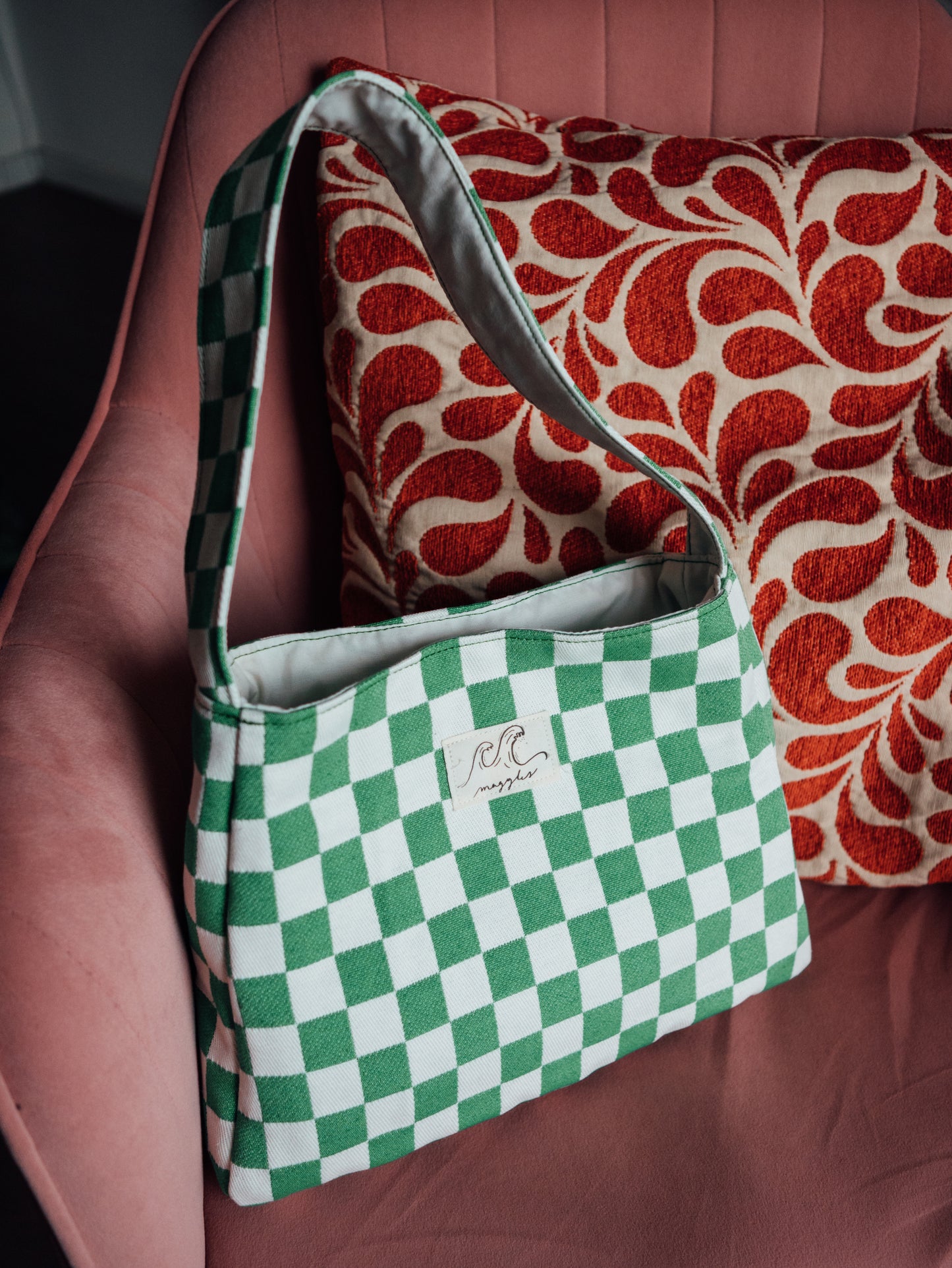 Sac Retro - Green Check