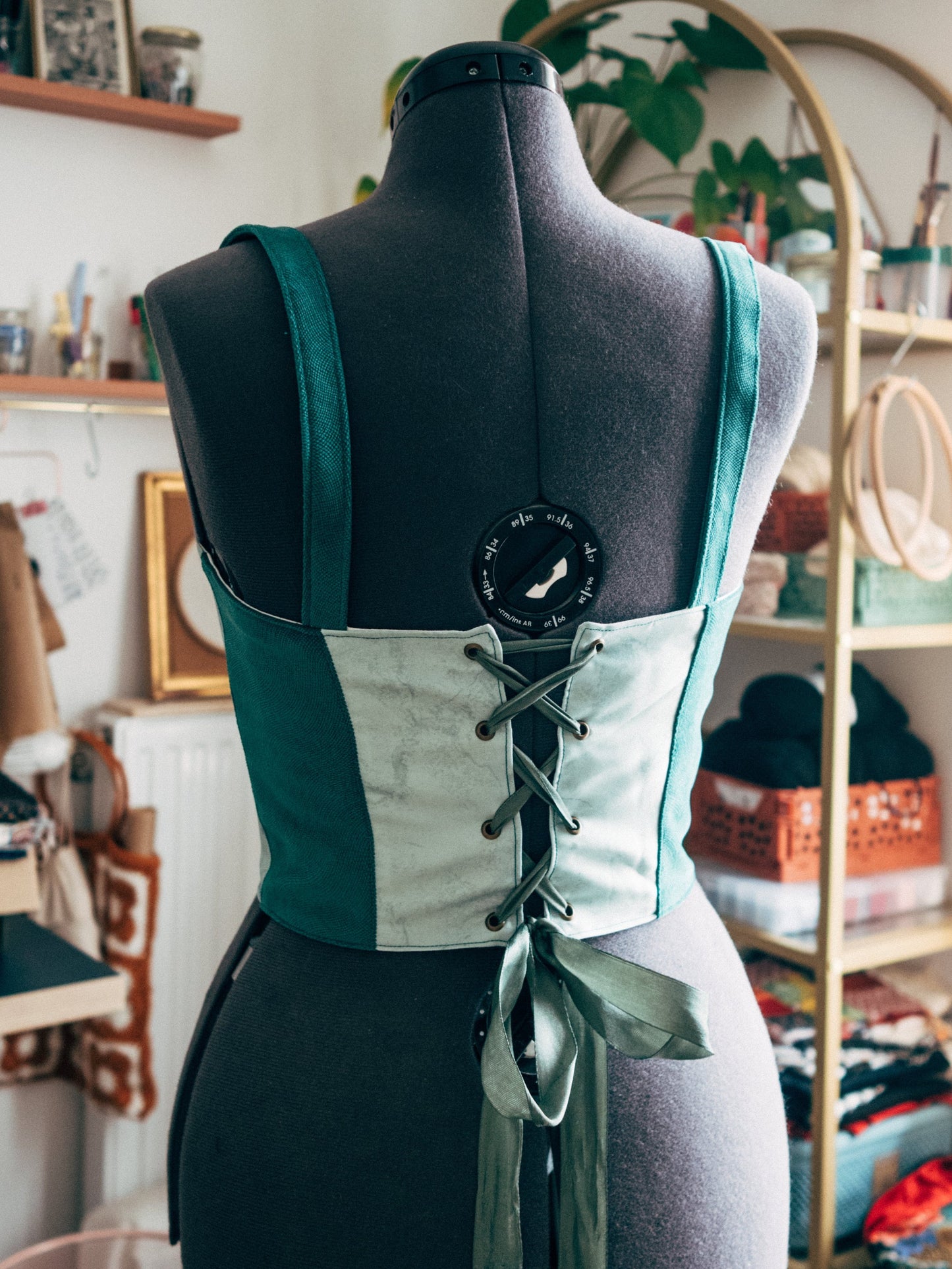 Faux Corset Vert